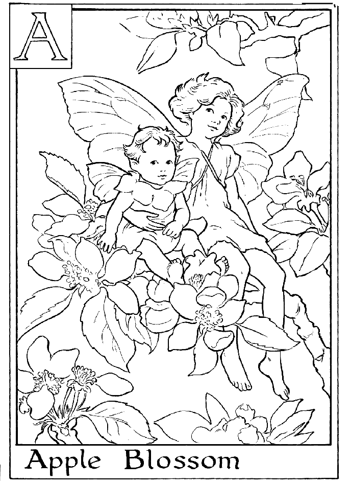 coloriage fee apple pomme